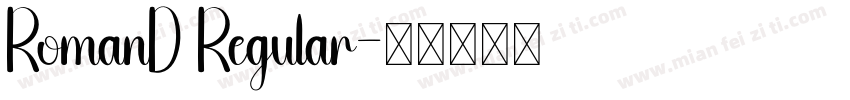 RomanD Regular字体转换